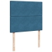 Cama box spring con colchón terciopelo azul oscuro 120x200 cm