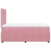 Cama box spring con colchón terciopelo rosa 120x200 cm