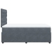 Cama box spring con colchón terciopelo gris oscuro 120x200 cm