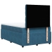 Cama box spring con colchón terciopelo azul oscuro 120x200 cm