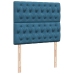 Cama box spring con colchón terciopelo azul oscuro 120x200 cm
