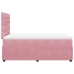 Cama box spring con colchón terciopelo rosa 120x200 cm