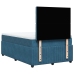 Cama box spring con colchón terciopelo azul oscuro 120x200 cm