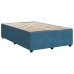 Cama box spring con colchón terciopelo azul oscuro 120x200 cm