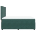 Cama box spring con colchón terciopelo verde oscuro 140x190 cm