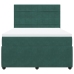 Cama box spring con colchón terciopelo verde oscuro 140x190 cm