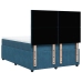 Cama box spring con colchón terciopelo azul oscuro 140x190 cm