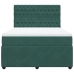 Cama box spring con colchón terciopelo verde oscuro 140x190 cm