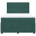 Cama box spring con colchón terciopelo verde oscuro 140x190 cm