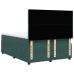 Cama box spring con colchón terciopelo verde oscuro 140x190 cm