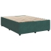 Cama box spring con colchón terciopelo verde oscuro 140x190 cm