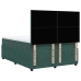 Cama box spring con colchón terciopelo verde oscuro 140x200 cm