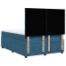 Cama box spring con colchón terciopelo azul oscuro 140x200 cm