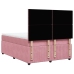 Cama box spring con colchón terciopelo rosa 140x200 cm