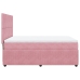 Cama box spring con colchón terciopelo rosa 160x200 cm