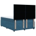 Cama box spring con colchón terciopelo azul oscuro 160x200 cm