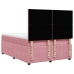 Cama box spring con colchón terciopelo rosa 160x200 cm