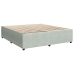 Cama box spring con colchón terciopelo gris claro 180x200 cm