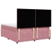 Cama box spring con colchón terciopelo rosa 180x200 cm