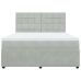 Cama box spring con colchón terciopelo gris claro 180x200 cm