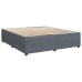 Cama box spring con colchón terciopelo gris oscuro 180x200 cm