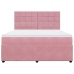 Cama box spring con colchón terciopelo rosa 180x200 cm
