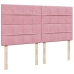 Cama box spring con colchón terciopelo rosa 180x200 cm