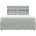 Cama box spring con colchón terciopelo gris claro 180x200 cm