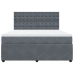 Cama box spring con colchón terciopelo gris oscuro 180x200 cm