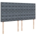 Cama box spring con colchón terciopelo gris oscuro 180x200 cm