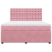 Cama box spring con colchón terciopelo rosa 180x200 cm