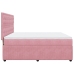 Cama box spring con colchón terciopelo rosa 180x200 cm