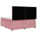 Cama box spring con colchón terciopelo rosa 180x200 cm