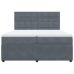 Cama box spring con colchón terciopelo gris oscuro 200x200 cm