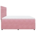 Cama box spring con colchón terciopelo rosa 200x200 cm