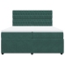 Cama box spring con colchón terciopelo verde oscuro 200x200 cm