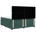 Cama box spring con colchón terciopelo verde oscuro 200x200 cm