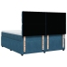 Cama box spring con colchón terciopelo azul oscuro 200x200 cm