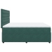 Cama box spring con colchón terciopelo verde oscuro 200x200 cm