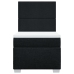 Cama box spring con colchón tela negro 80x200 cm