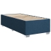 Cama box spring con colchón tela azul 90x190 cm