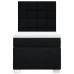 Cama box spring con colchón tela negro 90x190 cm