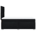 Cama box spring con colchón tela negro 90x190 cm