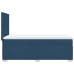 Cama box spring con colchón tela azul 90x200 cm