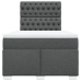 Cama box spring con colchón tela gris oscuro 120x200 cm