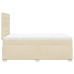 Cama box spring con colchón tela color crema 120x200 cm