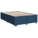 Cama box spring con colchón tela azul 140x190 cm