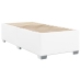 Cama box spring con colchón cuero sintético blanco 90x190 cm