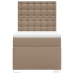 Cama box spring con colchón cuero sintético capuchino 90x190 cm
