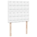 Cama box spring con colchón cuero sintético blanco 90x190 cm